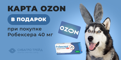 Карта OZON в подарок при покупке Робексера 40 мг