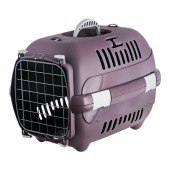 Переноска ТУРНЕ 2.0 с металлической дверцей, пудровая (47,5 * 31,5 * 33 см), ЗООЭКСПРЕСС