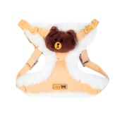 Шлейка-жилет WOGY утепленная для собак (ОГ до 48 см) с поводком l=140 см, размер M, микс