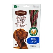 ДЕРЕВЕНСКИЕ ЛАКОМСТВА роллы с уткой для собак, 100 г