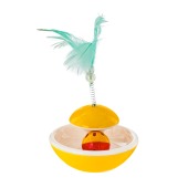 Игрушка-неваляшка с шариком и пером (17 * 9,5 см) для кошек, NUNBELL
