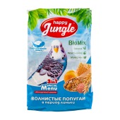 HAPPY JUNGLE корм для волнистых попугаев при линьке, 500 г