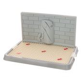 Туалет лоток для собак со стенкой, малый S (50 * 38 см), серый, STEFAN