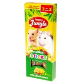 HAPPY JUNGLE палочки для мелких грызунов, медовый микс, 3 шт, 90 г