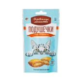 ДЕРЕВЕНСКИЕ ЛАКОМСТВА подушечки с пюре из креветок для кошек, 30 г