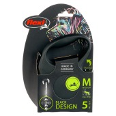 Рулетка BLACK DESIGN M (5 м, 20 кг) трос, серебро, FLEXI