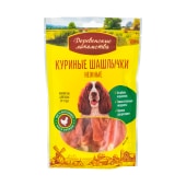 ДЕРЕВЕНСКИЕ ЛАКОМСТВА шашлычки нежные куриные для собак, 90 г