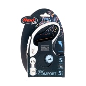 Рулетка COMFORT S (5 м, до 15 кг) ремень, чёрный, FLEXI