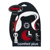 Рулетка COMFORT PLUS L (5 м, 60 кг) ремень, красный, FLEXI