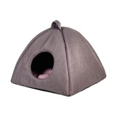 Домик поролоновый ВИГВАМ серо-розовый (43 * 43 * 43 см), BLACK CAT