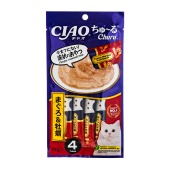 INABA Ciao Churu пюре из тунца магуро и устриц для кошек, 4 шт по 14 г