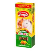 HAPPY JUNGLE палочки для мелких грызунов, медовый микс, 6 шт, 180 г