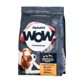 ALPHAPET WOW для взрослых собак мелких пород (ИНДЕЙКА, РИС), 0,5 кг