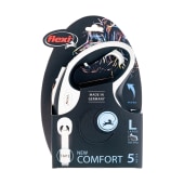 Рулетка COMFORT L (5 м, до 60 кг) ремень, чёрный, FLEXI