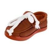 Игрушка Мокасины с канатом, тёмно-коричневая, 13 см