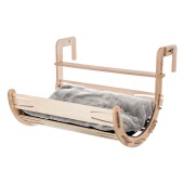 Гамак разборный СКАНДИНАВИЯ на батарею с лежанкой (51 * 45 * h34 см), серый, ECO