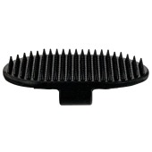 Щётка овальная резиновая чёрная, ЗООНИК