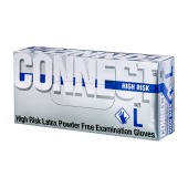 Перчатки латексные усиленные с удлиненной манжетой, размер L, 50 шт, CONNECT HIGH RISK
