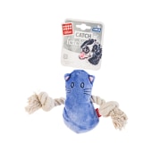 Кот с пищалкой, ткань, пластик, GIGWI