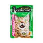 ВКУСМЯСИНА пауч для  кошек (КРОЛИК, СОУС), 85 г