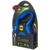 Рулетка CLASSIC M (8 м, 20 кг) трос, синий, FLEXI