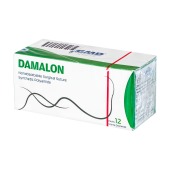 DAMALON (ПА) мультифиламентная нерассасывающаяся нить (1 * 75 см, 3-0) с иглой 26 мм, 3/8, обратно-режущая, 12 шт