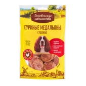 ДЕРЕВЕНСКИЕ ЛАКОМСТВА куриные медальоны для собак, 90 г
