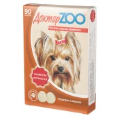 Лакомство ДОКТОРZOO для собак СО ВКУСОМ КОПЧЁНОСТЕЙ и биотином, 90 табл