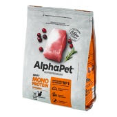 ALPHAPET MONOPROTEIN для взрослых кошек (ИНДЕЙКА), 0,4 кг