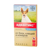 АДВАНТИКС капли для собак 4 - 10 кг, 4 пипетки