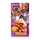 INABA Yakimiksu снеки со вкусом кацуобуси, куриного бульона и кальмара для кошек, 25 г