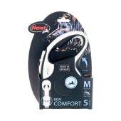 Рулетка COMFORT M (5 м, до 25 кг) ремень, чёрный, FLEXI
