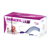 DAMACRYL (ПГА) плетеная рассасывающаяся нить (1 * 75 см, 3-0) с иглой 26 мм, 3/8, обратно-режущая, 12 шт
