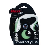 Рулетка COMFORT PLUS S (5 м, 15 кг) ремень, светло-зеленый, FLEXI
