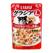 INABA Gracia L пауч для собак (КУРИЦА, ГОВЯДИНА, 5 ВИДОВ ОВОЩЕЙ), 280 г