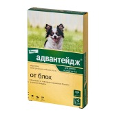 АДВАНТЕЙДЖ капли для собак до 4 кг, 4 пипетки