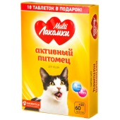 MULTIЛАКОМКИ активный питомец, для кошек, 70 табл