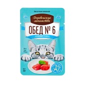 ДЕРЕВЕНСКИЕ ЛАКОМСТВА пауч для кошек "Домашние обеды" (НЕЖНЫЙ ТУНЕЦ), 50 г
