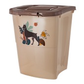 Контейнер для корма DOGS бежевый, 36 л, АЛЬТЕРНАТИВА
