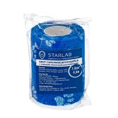 Бандаж самофиксирующийся STARLAB 7,5 см * 4,5 м с горькой пропиткой, синий.