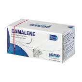 DAMALENE (ПП) монофиламентная нерассасывающаяся нить (1 * 75 см, 3-0) с иглой 20 мм, 1/2, колющая, 12 шт