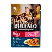 MR. BUFFALO ADULT HAIR & SKIN пауч для кошек с чувствительной кожей (ЛОСОСЬ, СОУС), 85 г