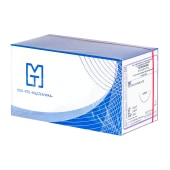 Нить PGA (ПГА), фиолетовый MP 3,5 (USP 0), 75 см 1 игла режущая, 30 мм, изгиб 1/2, 20 шт, МТ