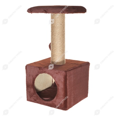 Домик-когтеточка ТОМ (30 * 30 * 65 см), BLACK CAT