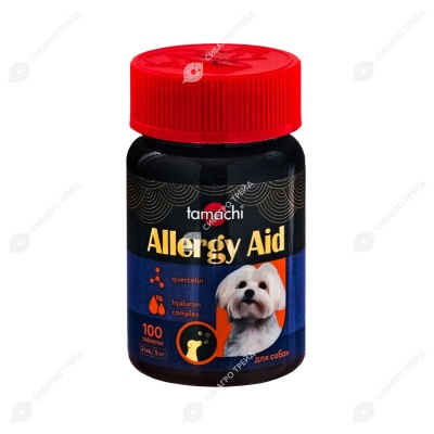 TAMACHI Allergy Aid витамины для мелких собак, 100 табл