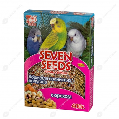 SEVEN SEEDS SPECIAL корм для волнистых попугаев с орехом, 400 г.
