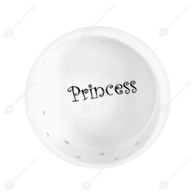 Миска керамическая "Princess" малая (8,5 * 3,5 cм), розовая, 100 мл