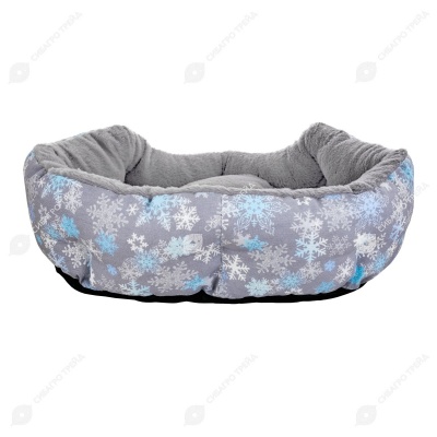 Лежанка №2 СНЕЖНАЯ ЗИМА (65 * 55 * 18 см), BLACK CAT