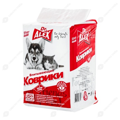 Пеленки-коврики для животных (45 * 60 см), 15 шт, DR.ALEX