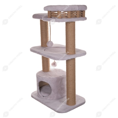 Домик-когтеточка КАПРИЗ 1 (40 * 70 * 110 см), BLACK CAT